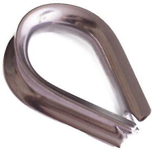 16mm Stainless Steel 316 Grade wire rope Thimbles X 1