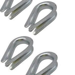 10mm Galvanised Wire Rope Thimbles For Wire Rope x 4