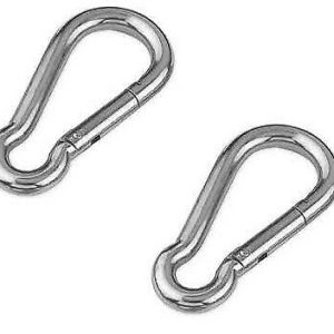 2 X 4mm Stainless Steel Carbine, Spring Loaded Carabiner Snap Hook Grade 316