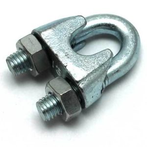 2 x 14mm Galvanised Wire Rope/Bulldog Grips