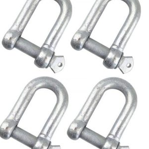 6mm Galvanised Screw Pin Dee Shackle Marine Boat Yacht x 4