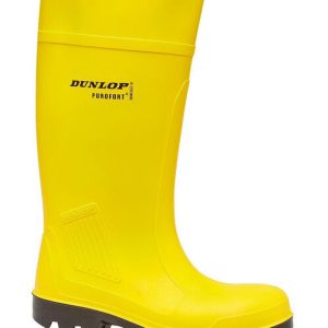 Dunlop Purofort Yellow Safety Wellies Steel Toe Cap Wellington Boot  UK 6 - 12
