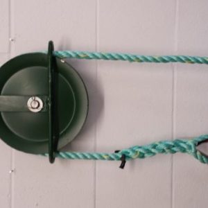 Gin Wheel with Rope 10mtr Polysteel Rope and 1.5 Ton Swivel Hook-Roofing