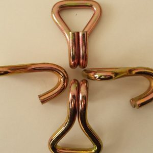 35mm Yellow Passivated Claw Hooks for Webbing & Ratchet Straps X 2