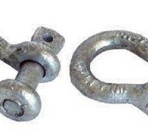 SWL 3.25 tons Galvanised Tested Screw Pin Bow Shackles X 2 recovery