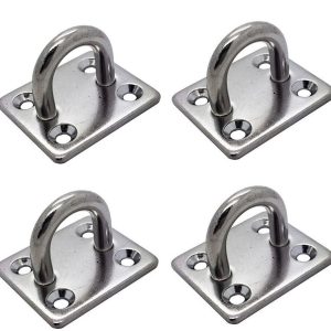 6MM Stainless Steel 316 Grade Eye Plate, Pad Eye, Deck Plate Square X 4