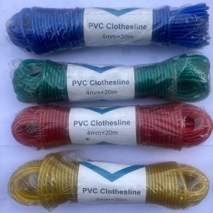 Washing Line 20m x 4mm Steel Core, Plastic Coated Outer Rope Outdoor Drying