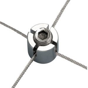 4mm Wire Rope Trellis Cross Clip Stainless Steel 316 Marine Grade
