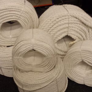 Rope 3 Strand White Staple Spun Polypropylene 8mm - 24mm