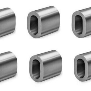 Aluminium Wire Rope Ferrules for use with GALVANISED WIRE ROPE 10 x 4mm