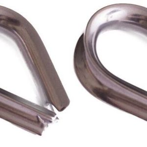10mm Stainless Steel 316 Marine Grade wire rope Thimbles X 2