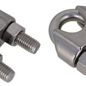 2 x 4mm Stainless Steel 316 Marine Grade Wire Rope/Bulldog Grips